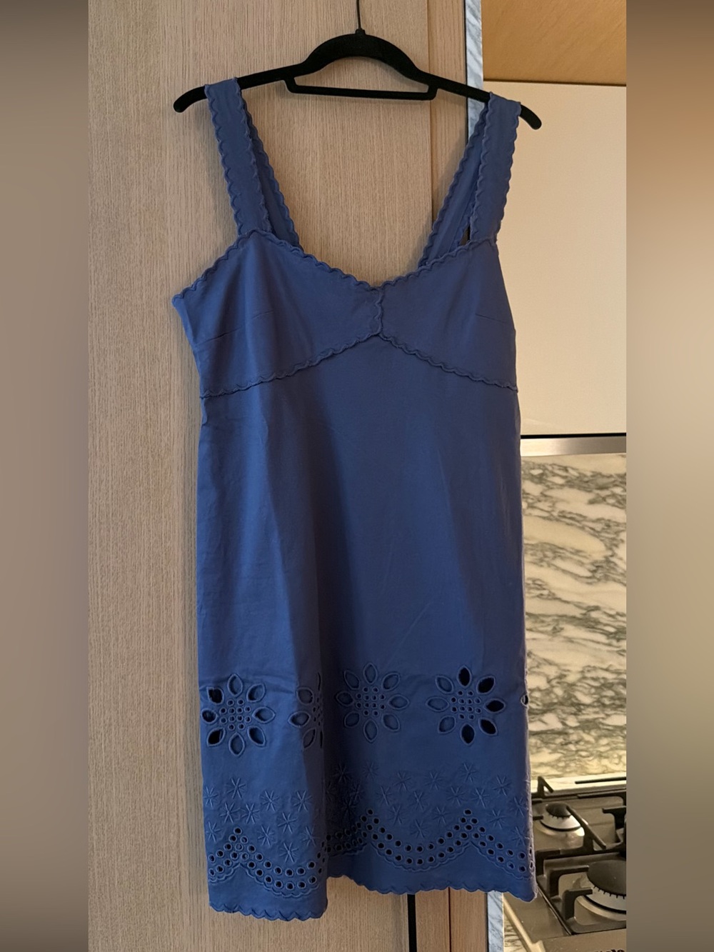 JCrew Navy Eyelet Mini Dress